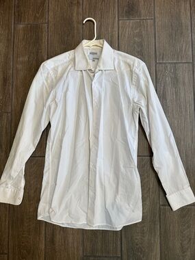Classic White Men's Dress Shirt - Cotton Blend. Size 32/33. M 15 1/2
